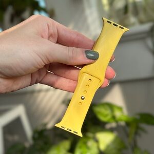 Yellow Apple Watch Silicone Band